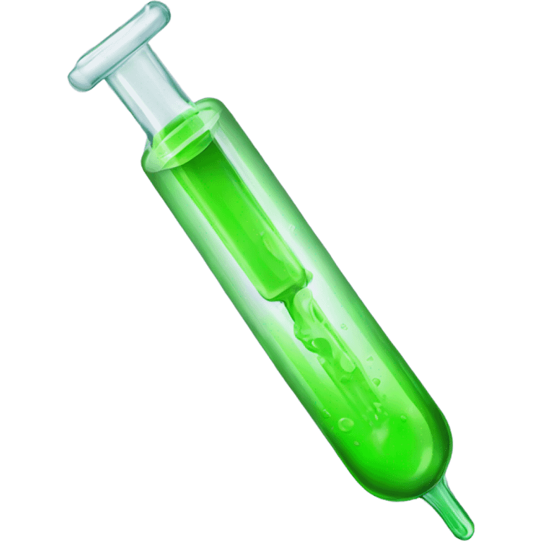 neon lime green liquid in syringe emoji