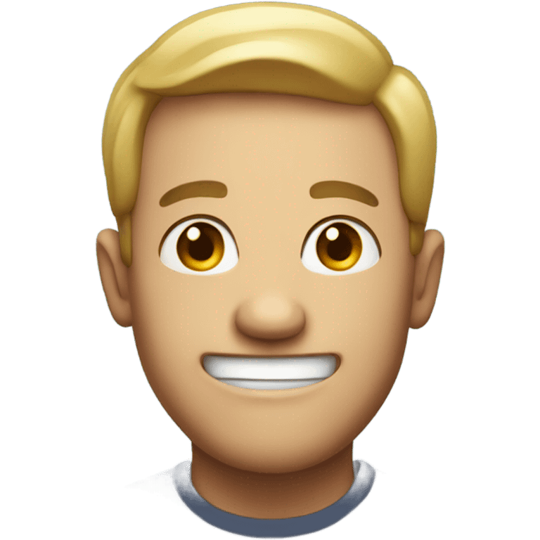 Man smiling creepily emoji