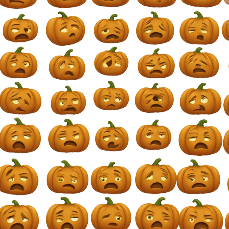 Sad pumpkin emoji