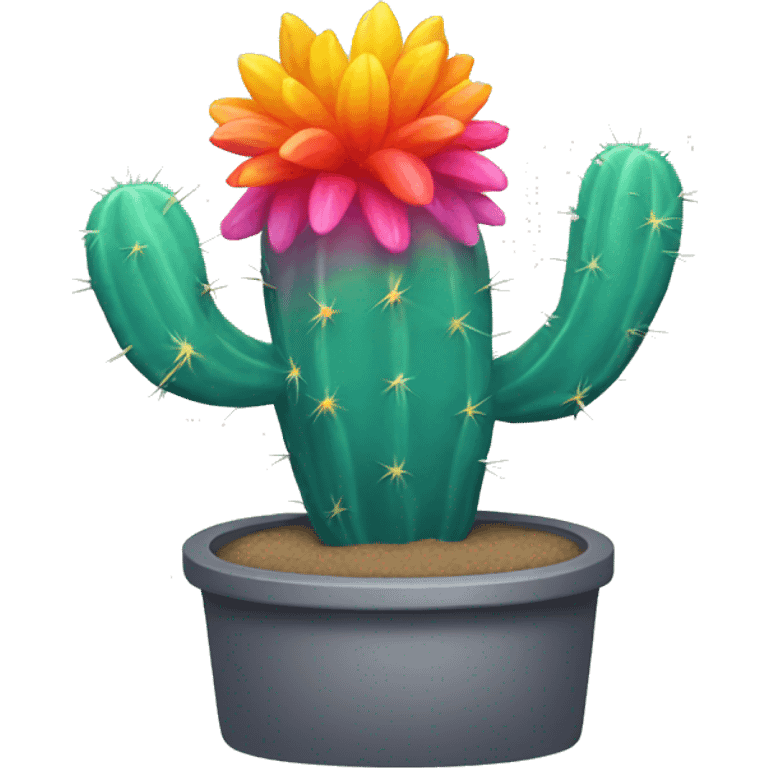 rainbow cactus emoji