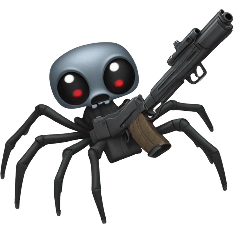 spider wit a gun emoji