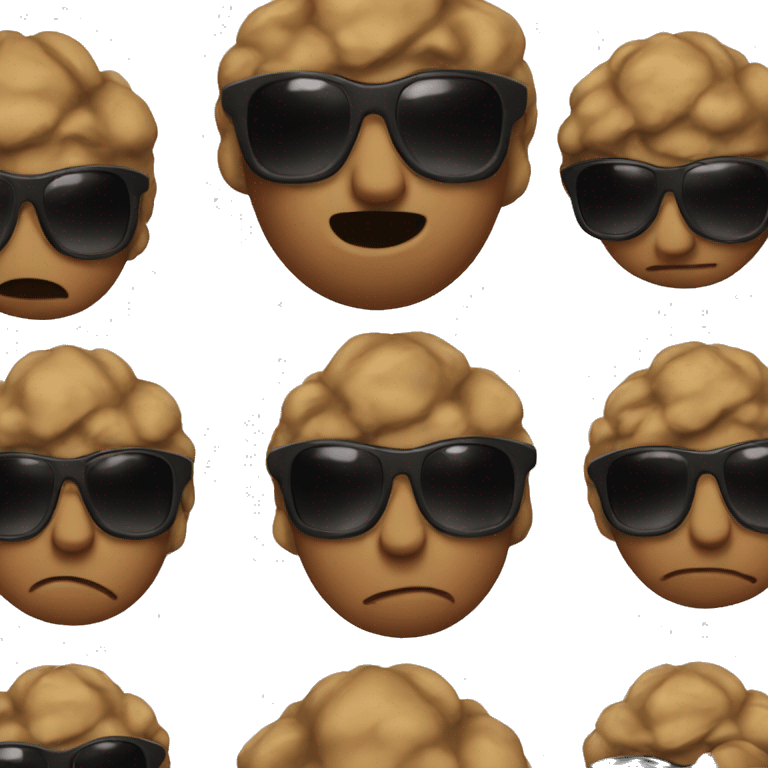 A poop with sunglasses  emoji