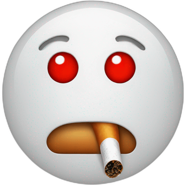 Smoking emoji with red eyes emoji