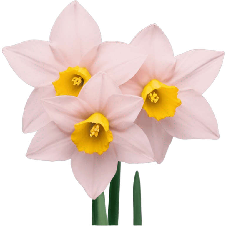 Baby pink daffodil emoji