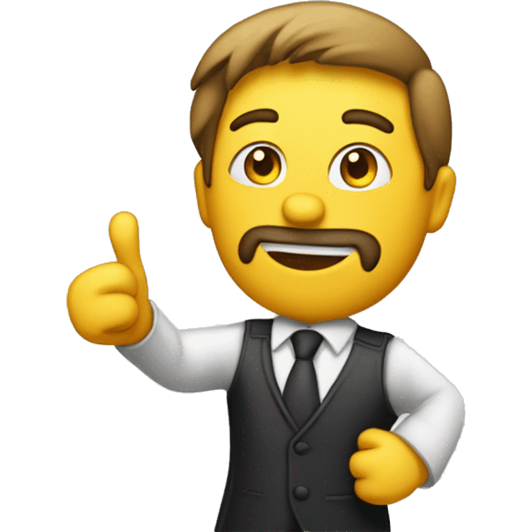 Imagine a one-armed man standing against the background of his results, emphasizing confidence in quality assurance and success achieved emoji