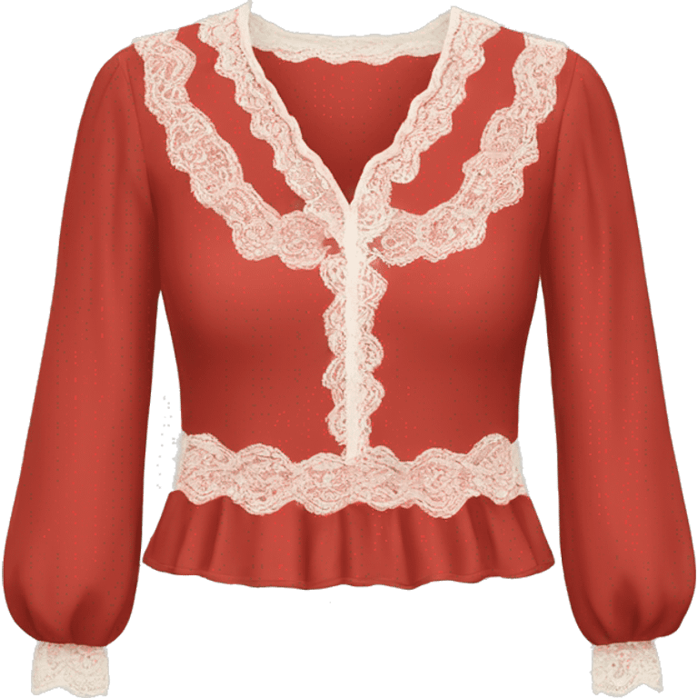 Red top with lace emoji