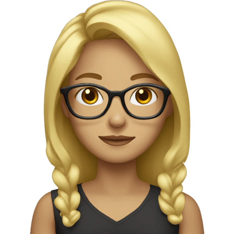 Blonde girl with glasses emoji