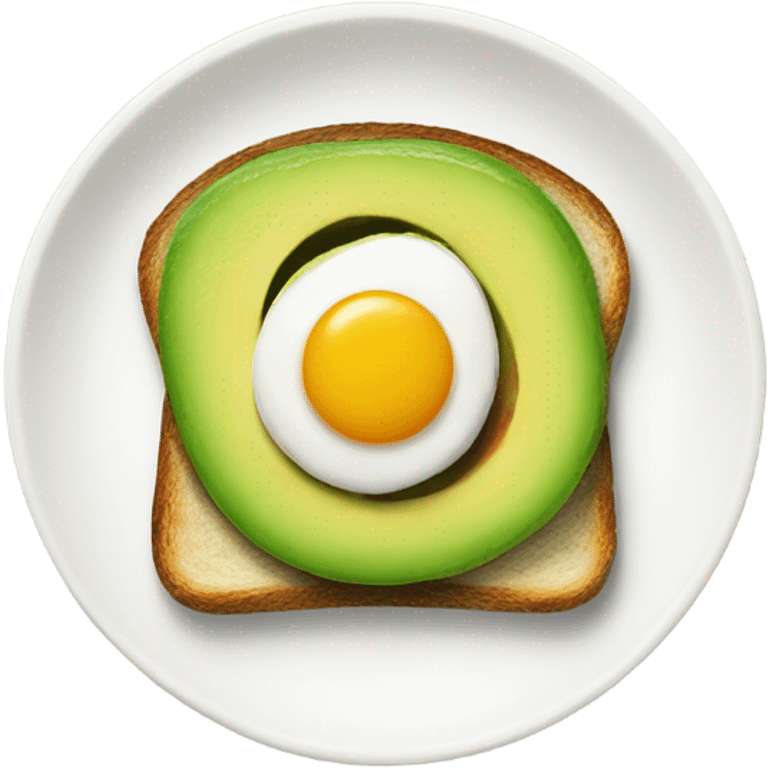 Avocado Toasts breakfast without egg emoji