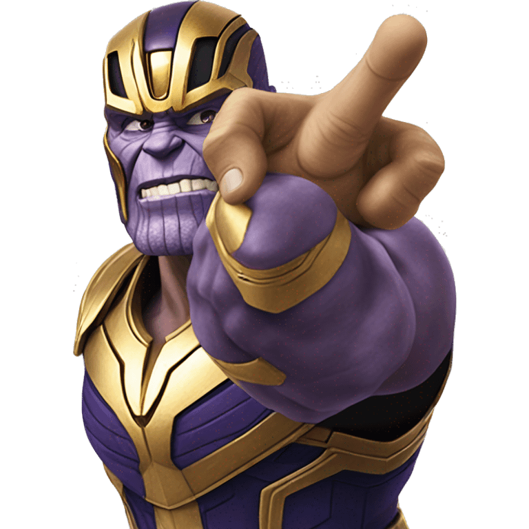 Thanos snapping his finger while wearing the infnity gauntlet  emoji