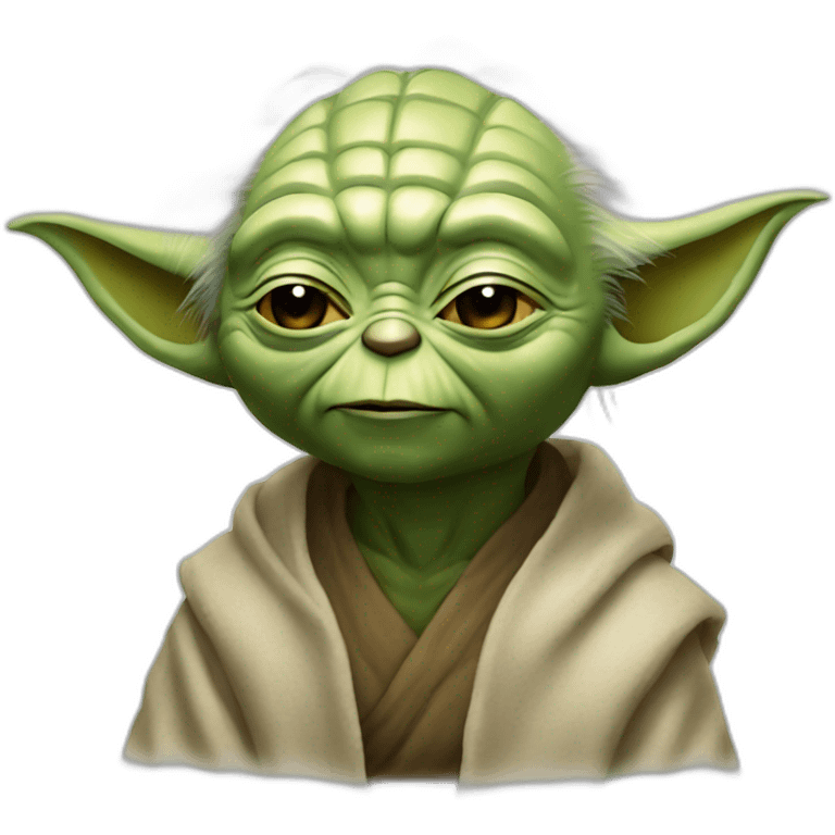 Yoda riendo emoji