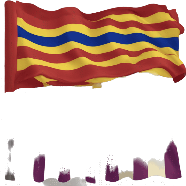 Bandera republicana española (tres franjas horizontales : roja, amarilla, morada) emoji