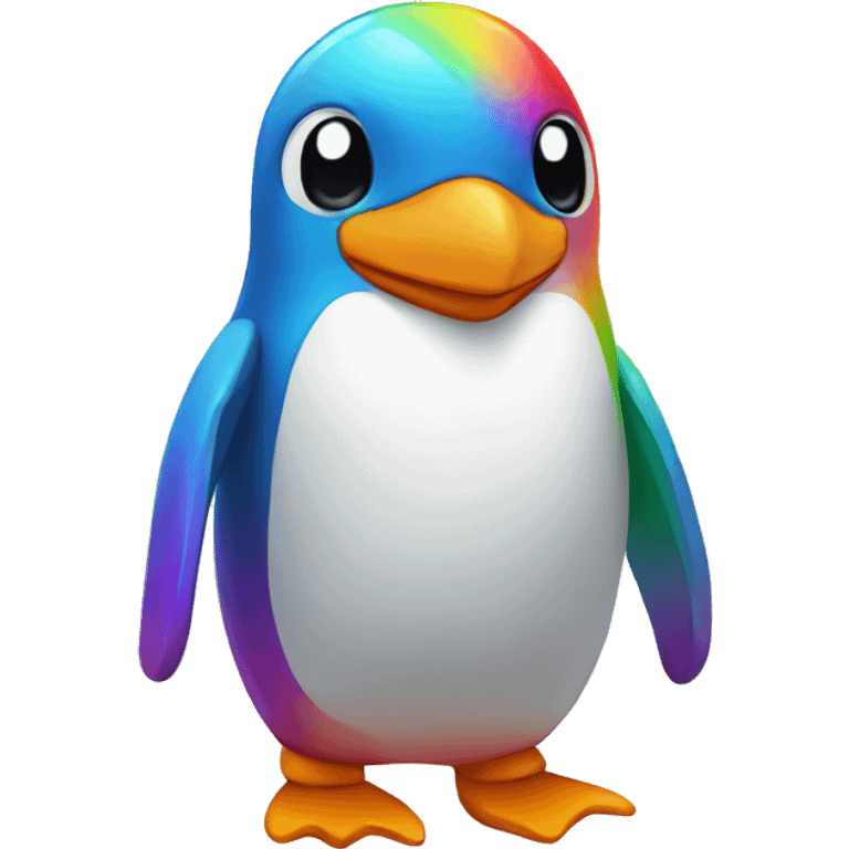 rainbow penguin emoji