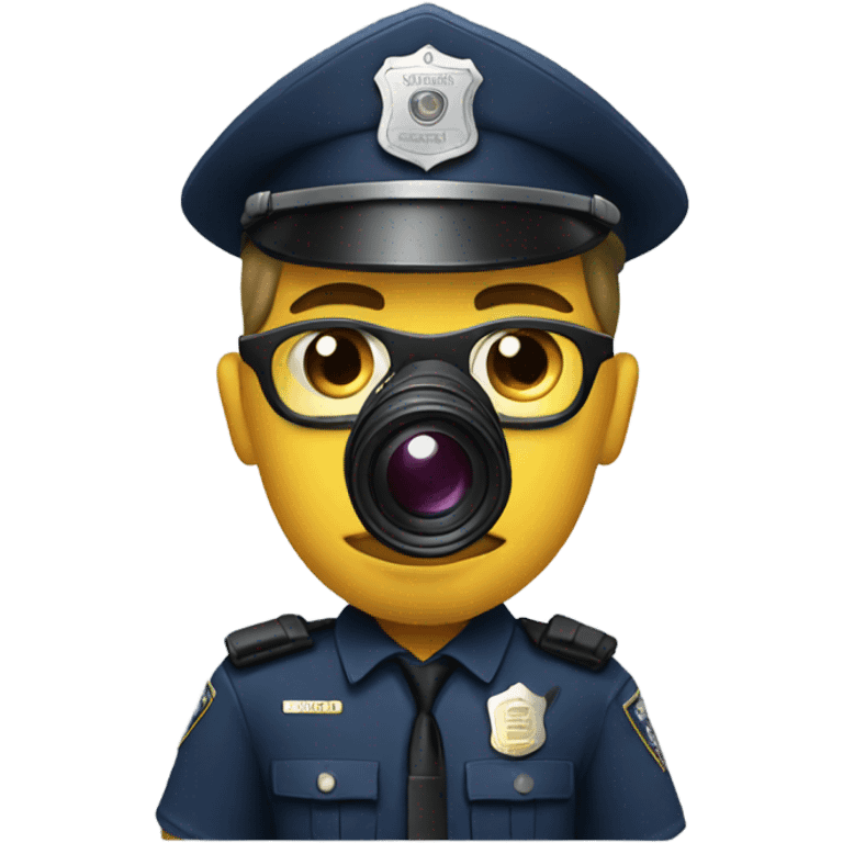 police with camera emoji