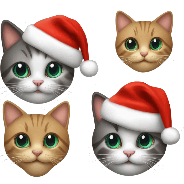 Gato com gorro de Natal emoji