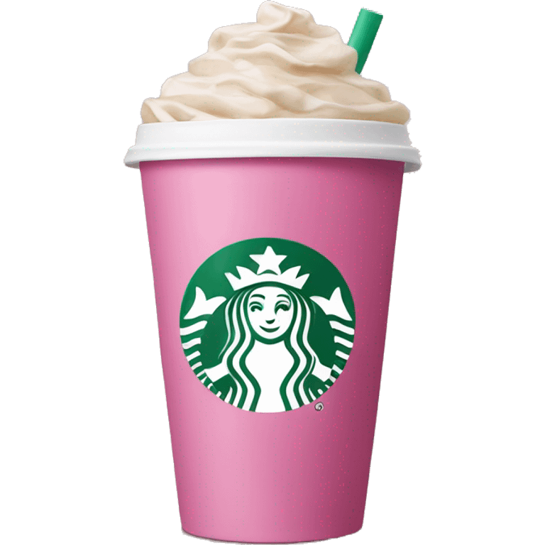 pink starbucks coffee cup emoji