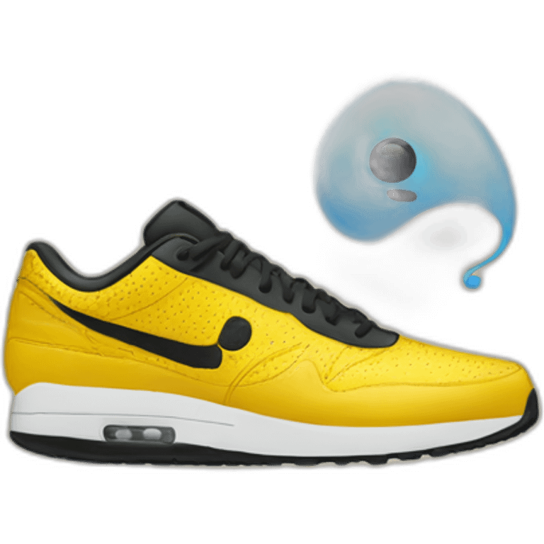 music coming out a nike shoe emoji