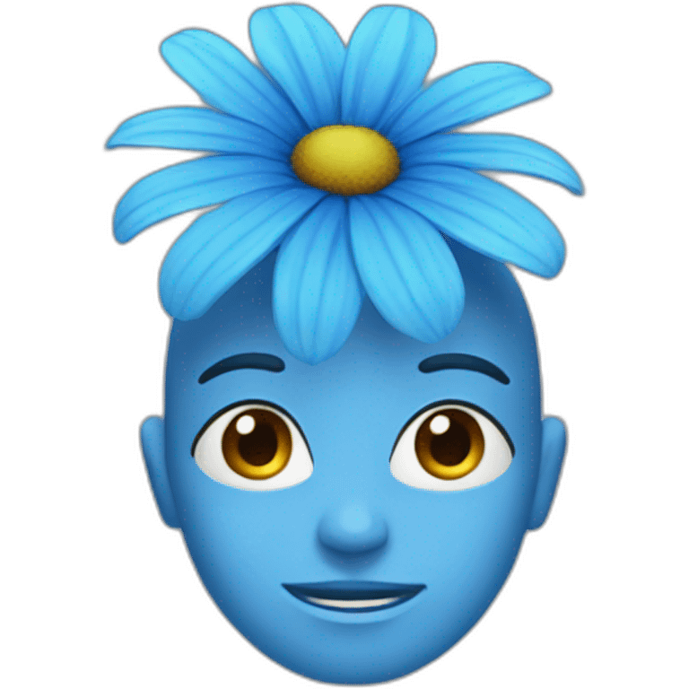 flower-head-blue-body emoji