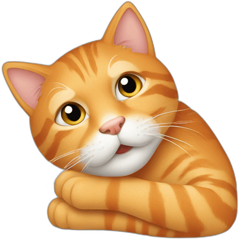 an orange tabby scratching his post emoji