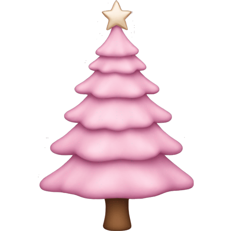 pastel pink christmas tree emoji