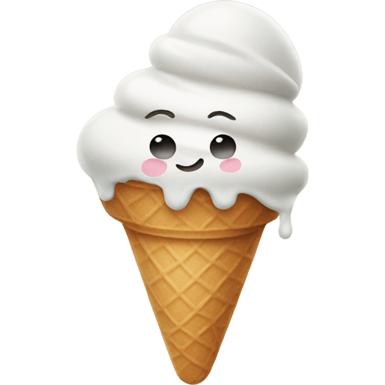 Ice cream with a fat flake  emoji