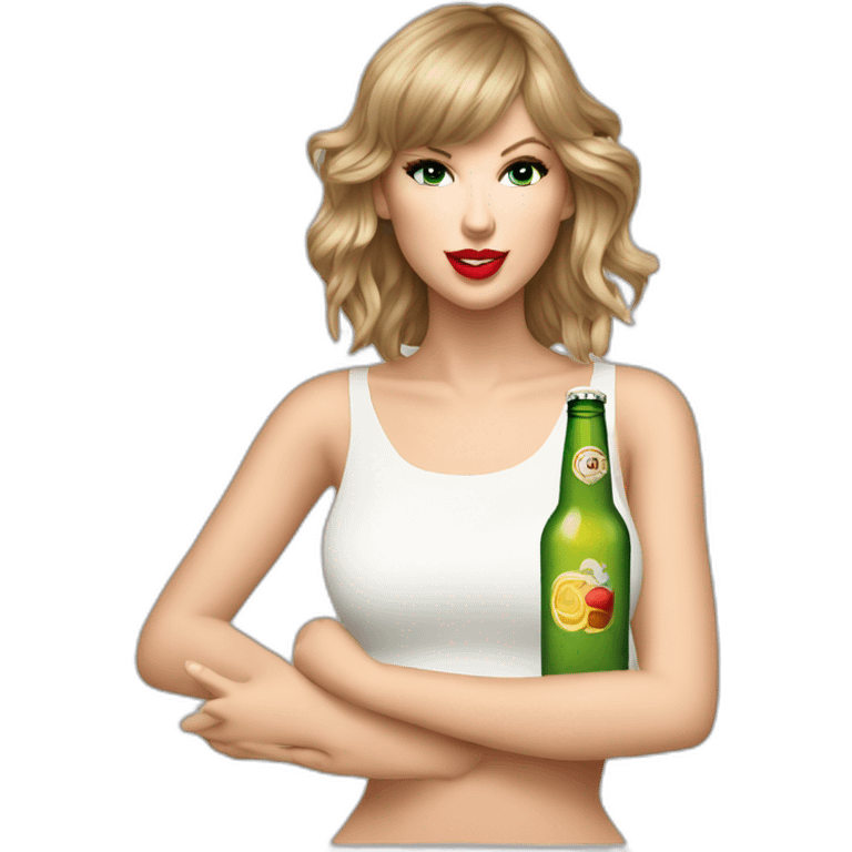 Taylor Swift drink a beer emoji