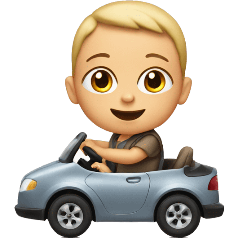 Baby driving a car emoji