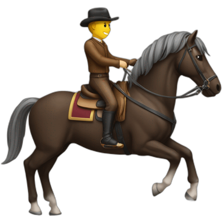 Homme sur un cheval emoji