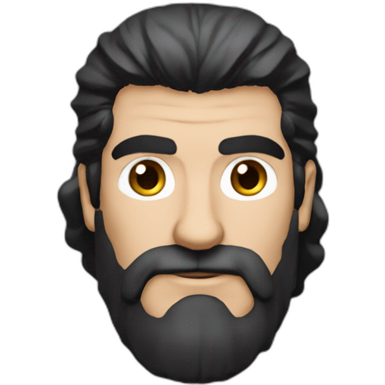 antonio banderas long black hair, head and shoulder emoji