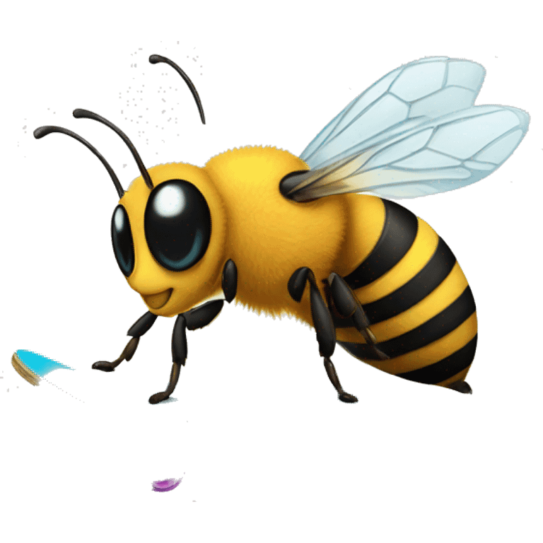 Bee on a skateboard  emoji