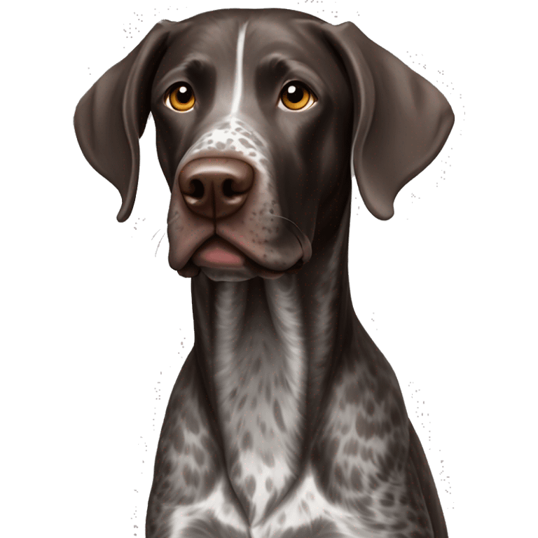 Liver roan German short haired pointer emoji