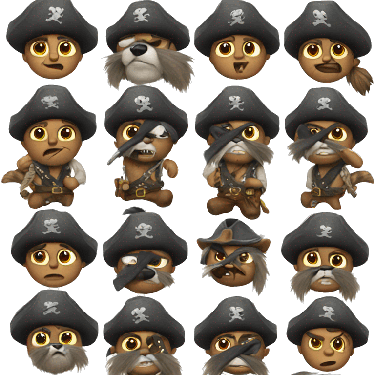 ugly racoon pirate emoji