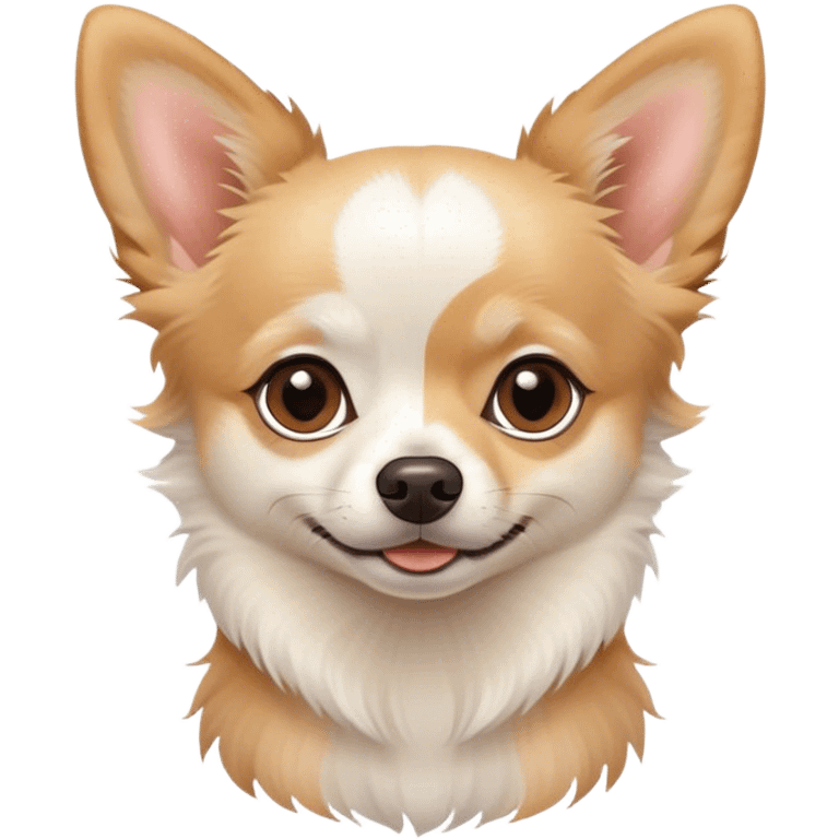 White dog Pomeranian mixed chihuahua  emoji