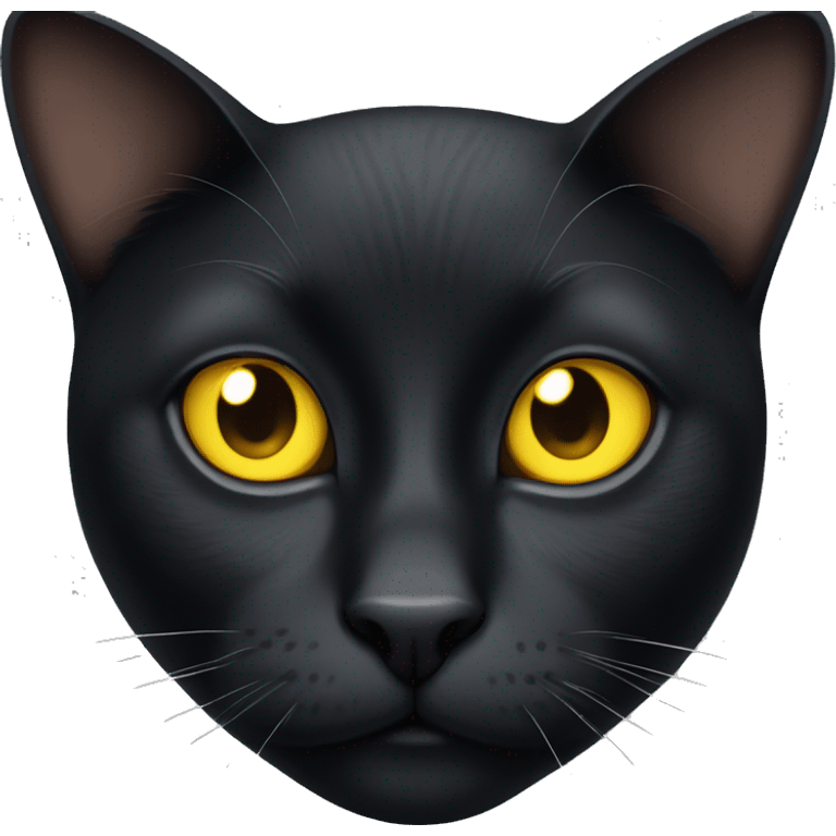 Black cat with yellow eyes  emoji