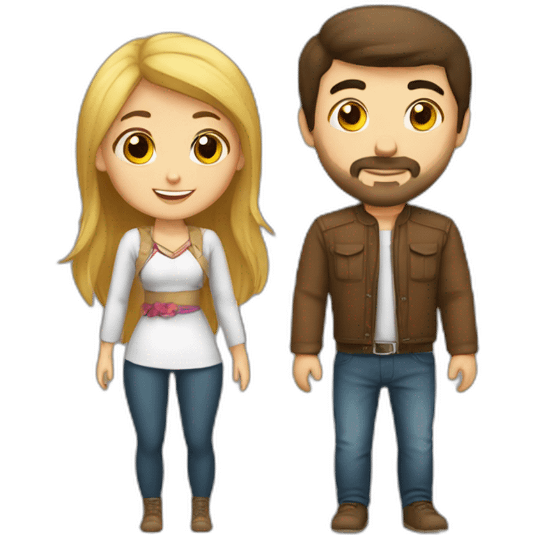 a russian girl and a turkish guy, lovers emoji