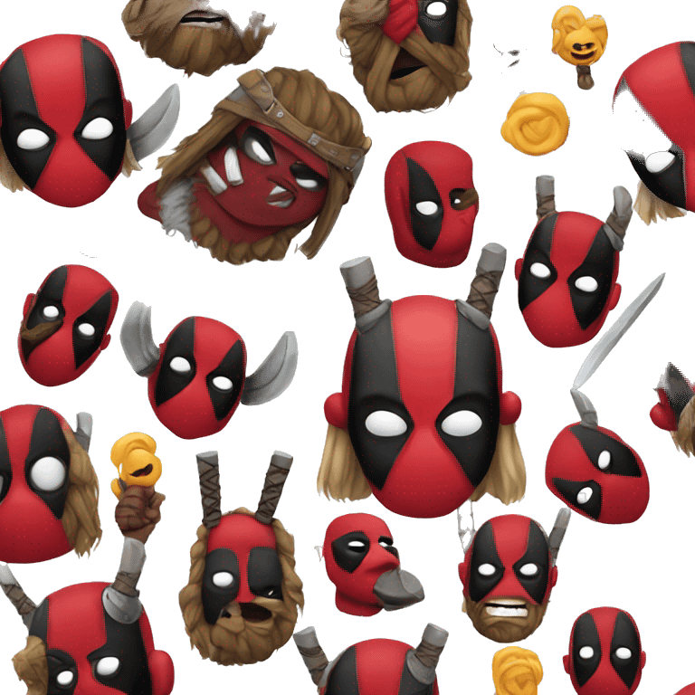 Deadpool Viking costume no mask emoji