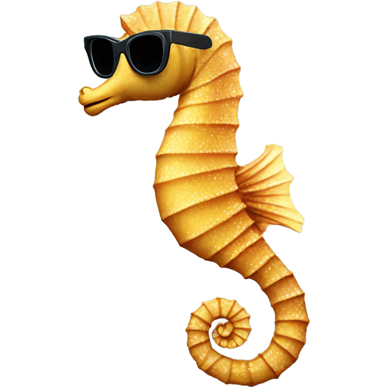 Seahorse wearing sunglasses  emoji