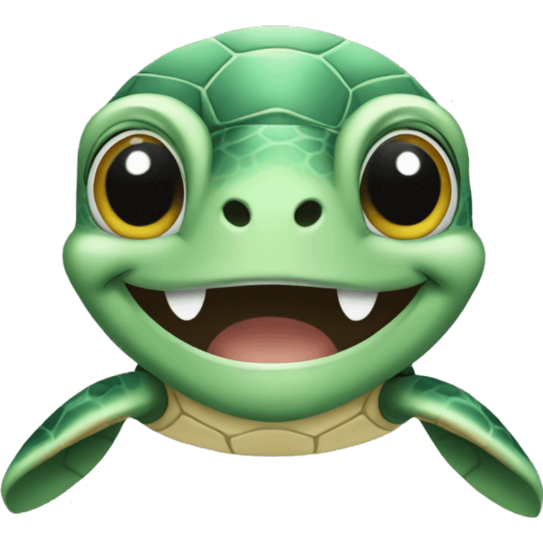 Sea turtle smiling  emoji