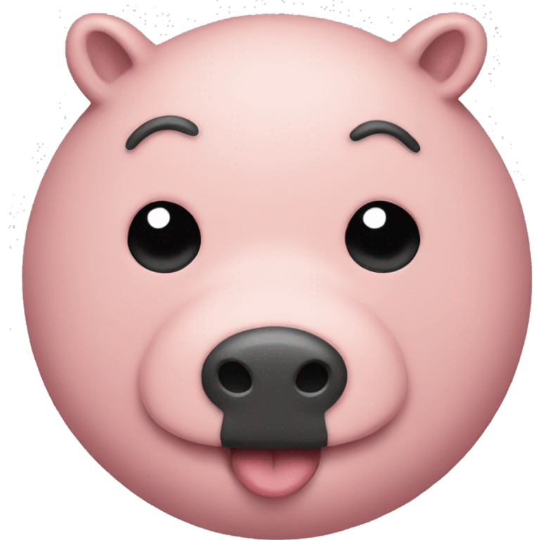 smiley with fat hog emoji