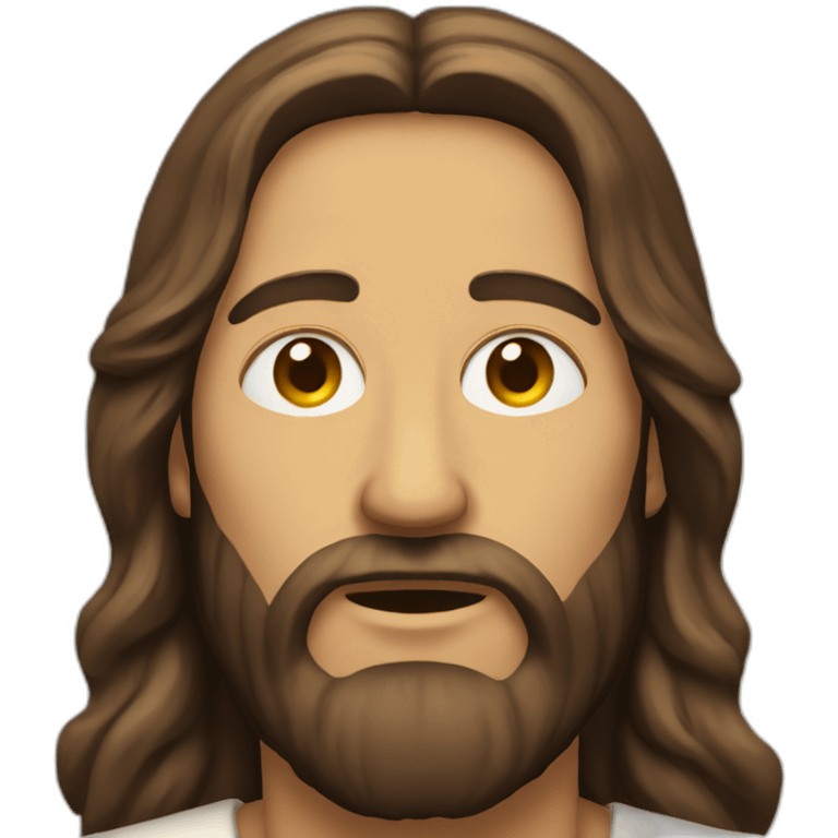 Jesus who has his head replace by a raptor head emoji