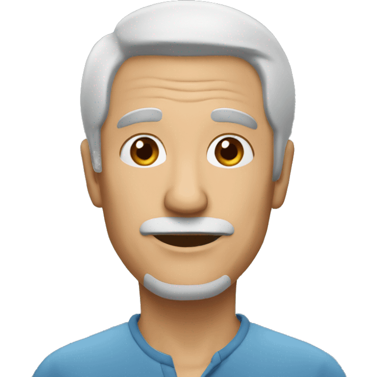 older man, black hair emoji