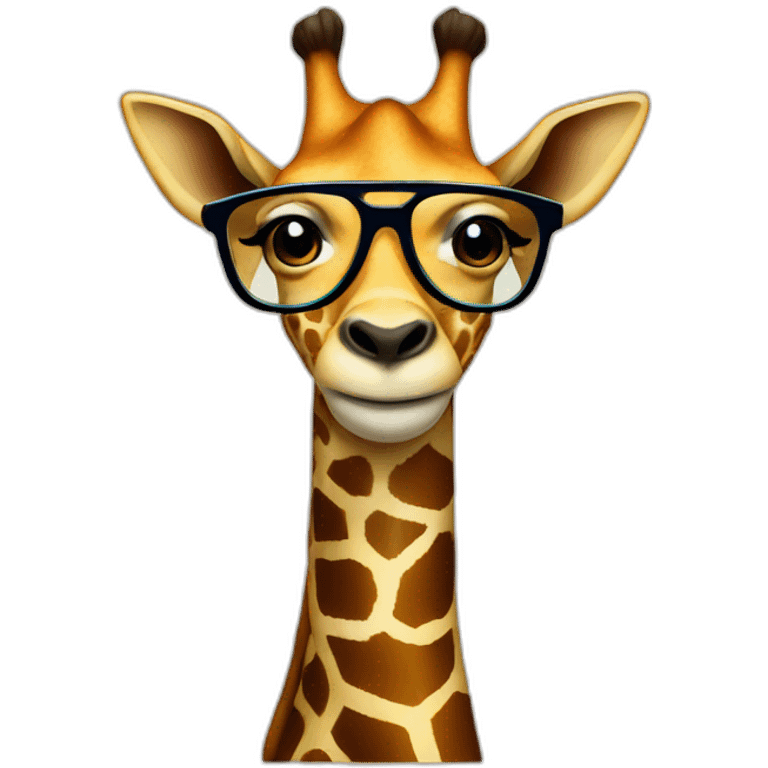 Girafe with subglasses and a necklace emoji