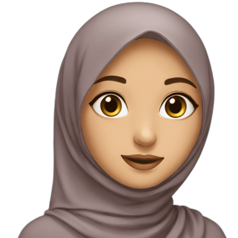 A beautiful girl in hijab celebrating her birthday emoji