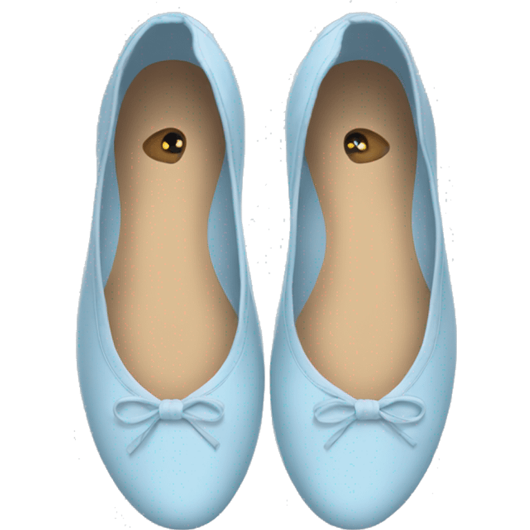 Light blue ballet flats emoji