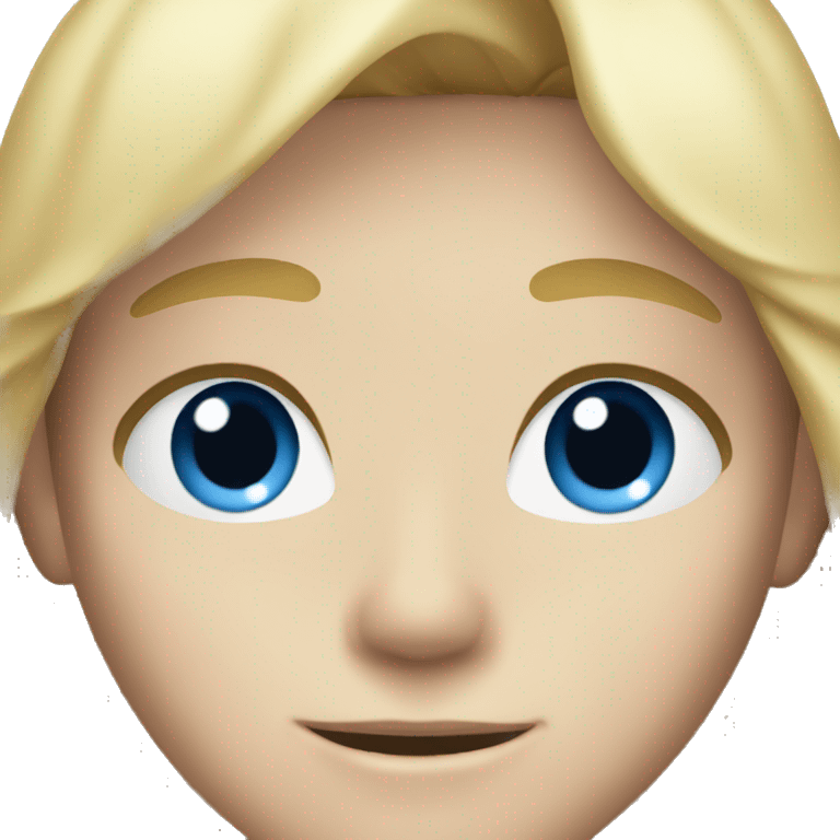 Blonde  haired boy with blue eyes and blonde freckles emoji