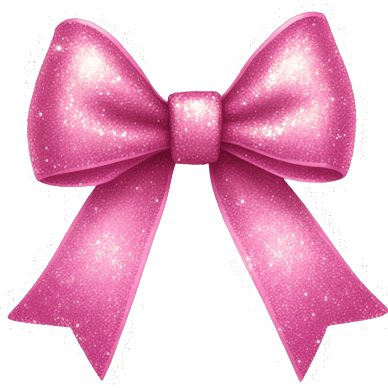 pink glitery bow emoji