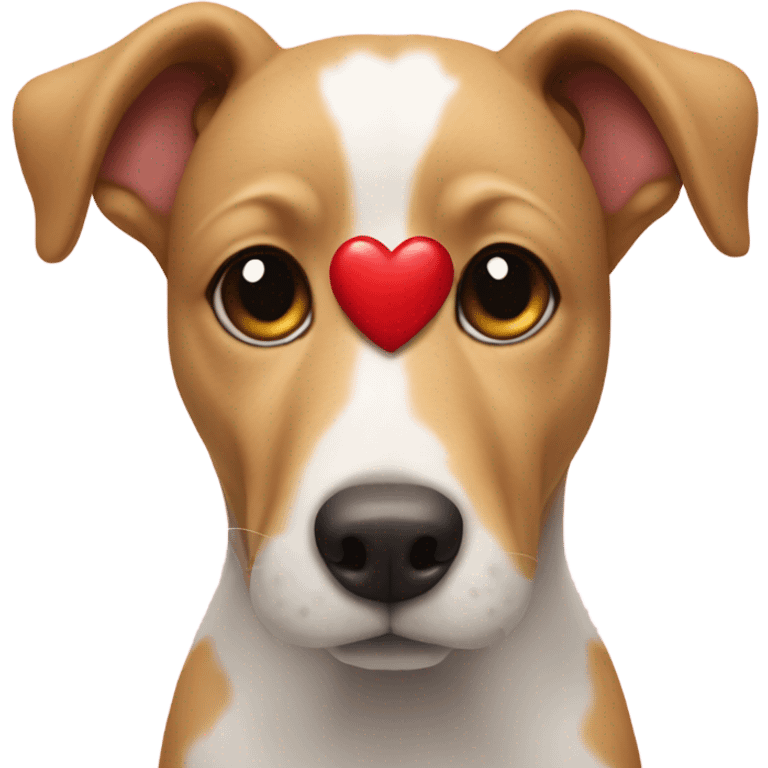 Dog with a heart emoji