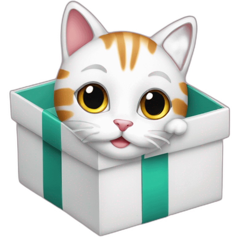 cat in gift box emoji