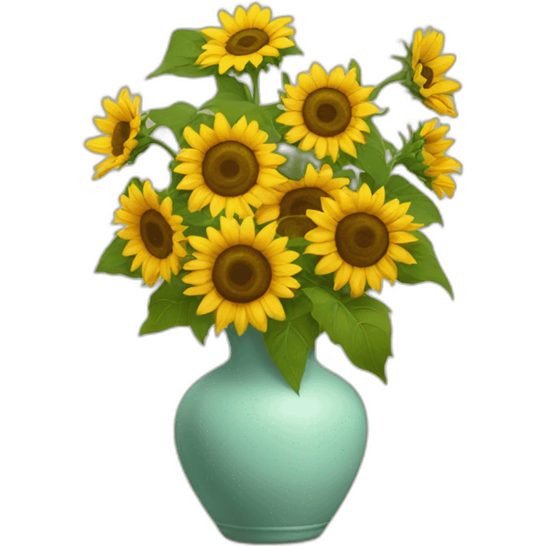 vase with sunflowers emoji