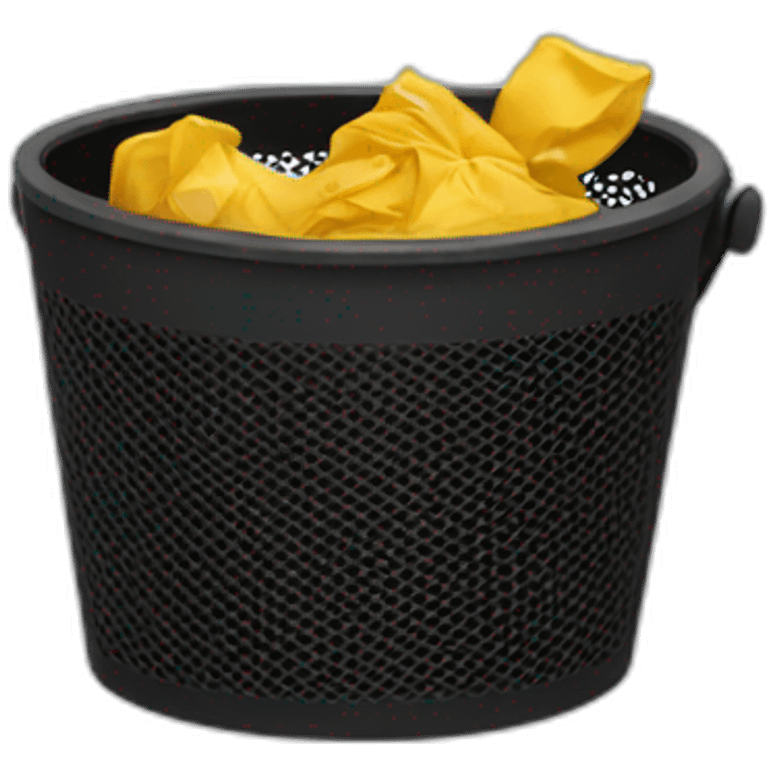 black mesh metal dustbin emoji