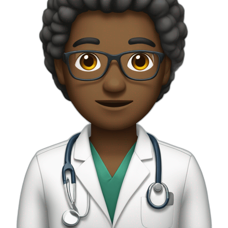 Médico de pelo negro piel blanca emoji